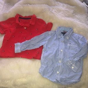 3 Tommy Hilfiger Bundle Polo SZ 24M,Dress Shirt SZ 24M,SweatSuit SZ 24M see pics